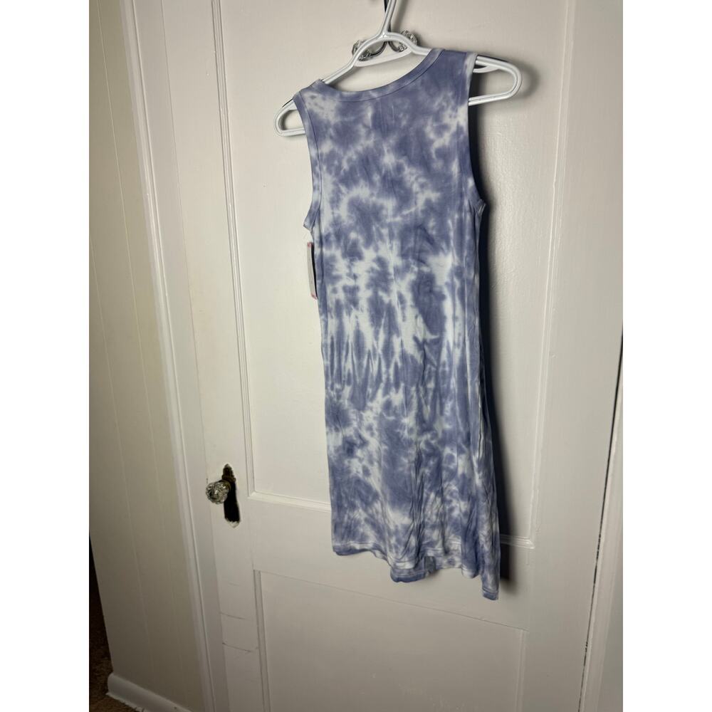 Thread & Supply Blue Purple Jersey Knit Sleeveless Tank Swing Dress Small NWT - Picture 4 of 9